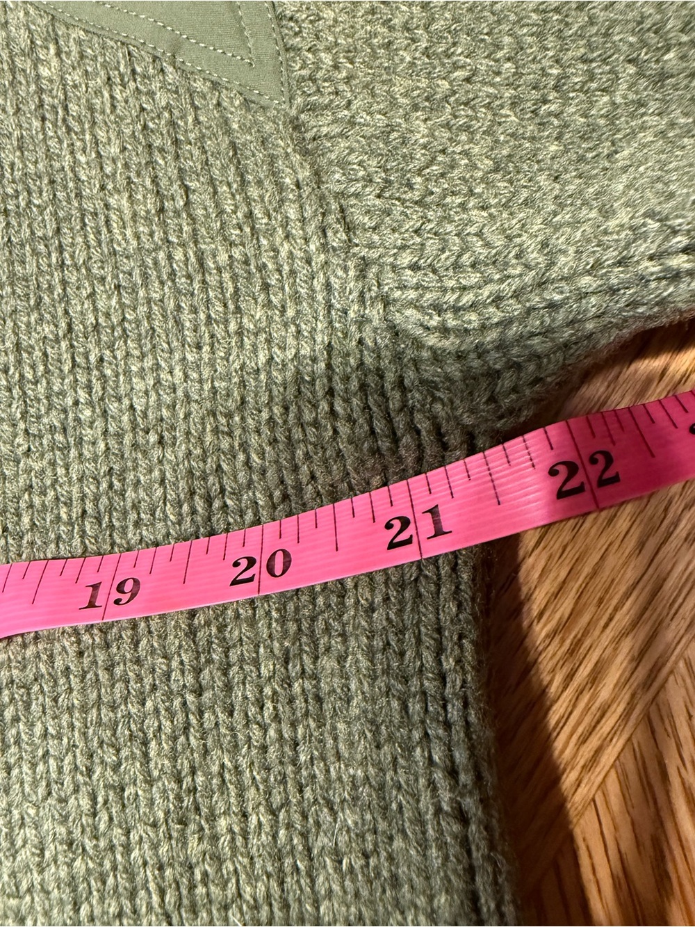 Sézane La Maille Olive Green Merino Wool Military Shoulder Sweater Size S - Picture 8 of 12